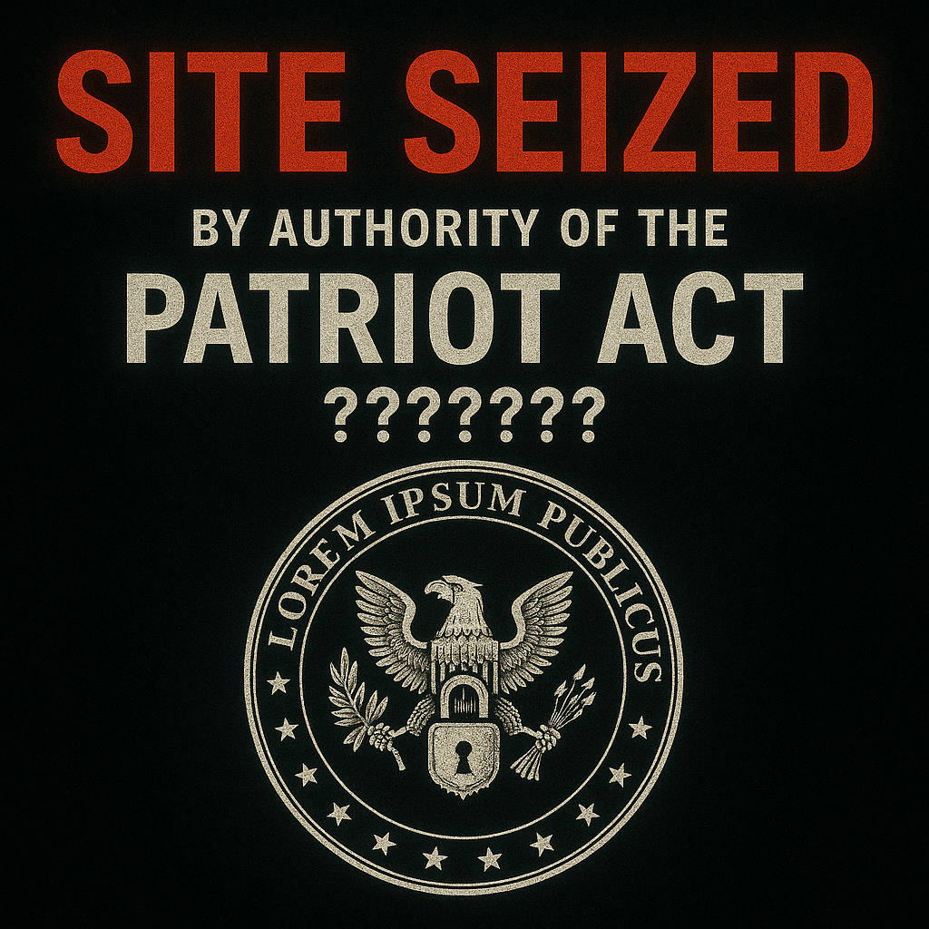 SITE SEIZED banner